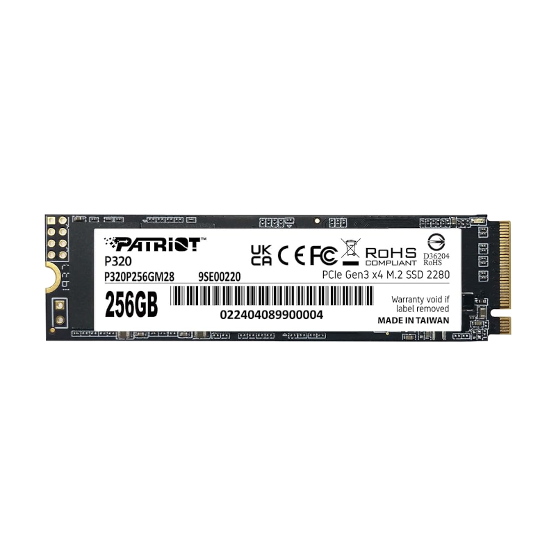 Накопичувач SSD Patriot M.2 256GB P320 PCIe Gen3 x4 (P320P256GM28)